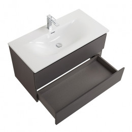 BelBagno Тумба с раковиной Kraft 90 подвесная Темно-Серый матовый с раковиной BB-8099-90