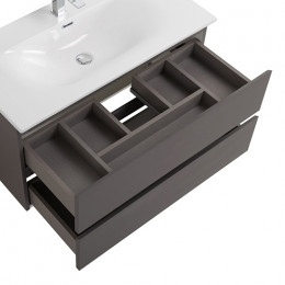 BelBagno Тумба с раковиной Kraft 90 подвесная Темно-Серый матовый с раковиной BB-8099-90