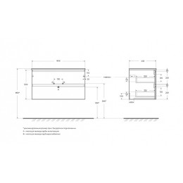 BelBagno Тумба с раковиной Kraft 90 подвесная Темно-Серый матовый с раковиной BB-8099-90