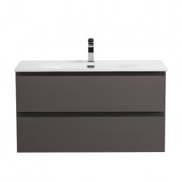 BelBagno Тумба с раковиной Kraft 90 подвесная Темно-Серый матовый с раковиной BB-8099-90