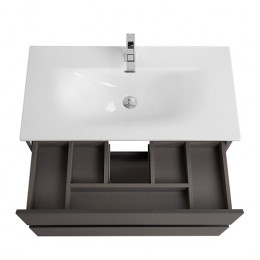 BelBagno Тумба с раковиной Kraft 90 подвесная Темно-Серый матовый с раковиной BB-8099-90