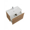 BelBagno Тумба с раковиной Due 80 подвесная Rovere Nature ручки Хром полированный