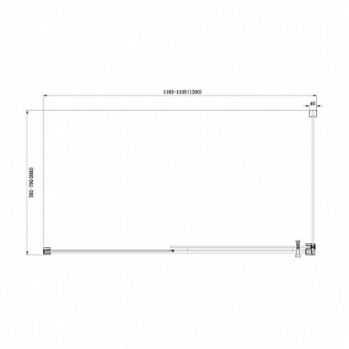 Aquanet  Душевой уголок "Delta NPE1131" 120x80, прозрачное стекло