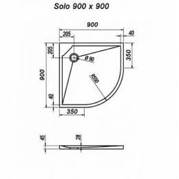 Kolpa San  Поддон для душа Kolpa San Solo 90х90