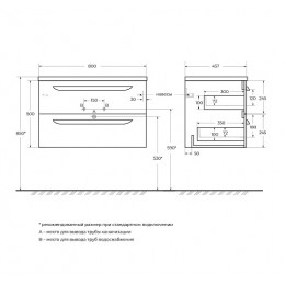 BelBagno Мебель для ванной Eco Cer-N 80 CZR-8095-80 sapfiro ручки матовые чёрные