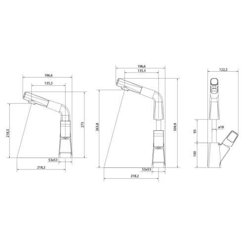 Смеситель для кухни Lemark Soul LM6008BR черный/красный