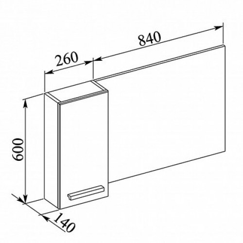 Зеркальный шкаф Aquanet Данте 110 L 00212373, белый