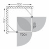 Roltechnik Душевая дверь "TDO1 1100" silver