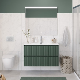 BelBagno Тумба с раковиной Uno 100 подвесная Еловый матовый с раковиной BB-8099-100