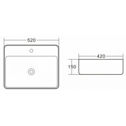 BelBagno Накладная раковина BB1367 52 см