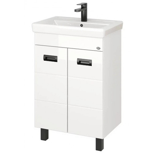 Onika Тумба с раковиной Балтика-Квадро Black 60 напольная белая