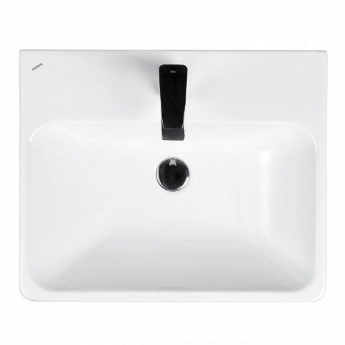 Onika Тумба с раковиной Балтика-Квадро Black 60 напольная белая