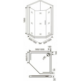 Good Door Душевой уголок FANTASY PNT-90-F-CH