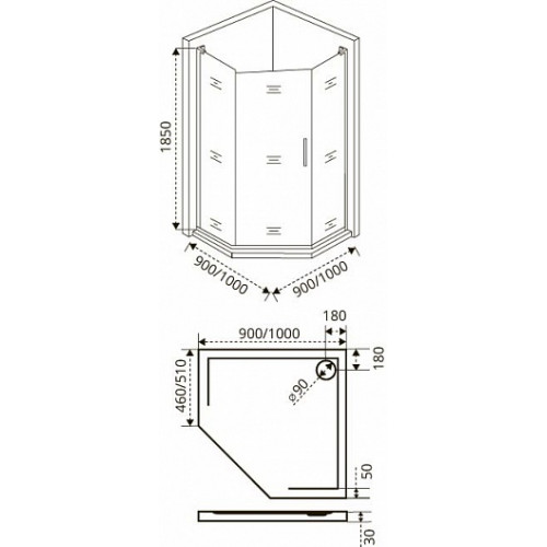 Good Door Душевой уголок FANTASY PNT-90-F-CH