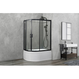 Royal Bath Душевой уголок RB 8120BK-T-BL 120х80х200 R