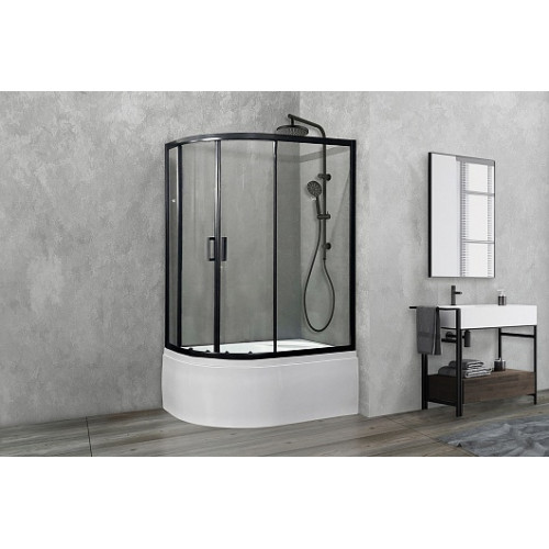 Royal Bath Душевой уголок RB 8120BK-T-BL 120х80х200 R