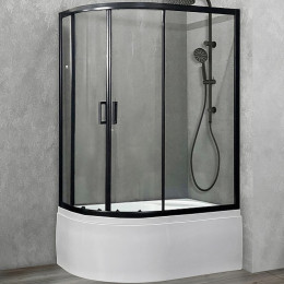 Royal Bath Душевой уголок RB 8120BK-T-BL 120х80х200 R