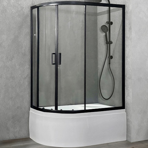 Royal Bath Душевой уголок RB 8120BK-T-BL 120х80х200 R