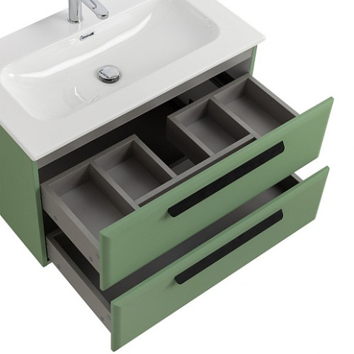 BelBagno Мебель для ванной Eco Cer-N 80 CZR-8073-80 фисташковый софт матовые чёрные