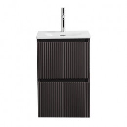 BelBagno Тумба с раковиной Uno mini 40 подвесная Темно-Серый матовый с раковиной BB-8099-3-40