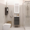 BelBagno Тумба с раковиной Uno mini 40 подвесная Темно-Серый матовый с раковиной BB-8099-3-40