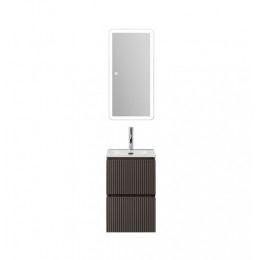 BelBagno Тумба с раковиной Uno mini 40 подвесная Темно-Серый матовый с раковиной BB-8099-3-40