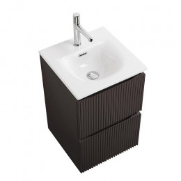 BelBagno Тумба с раковиной Uno mini 40 подвесная Темно-Серый матовый с раковиной BB-8099-3-40