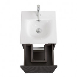 BelBagno Тумба с раковиной Uno mini 40 подвесная Темно-Серый матовый с раковиной BB-8099-3-40