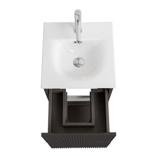 BelBagno Тумба с раковиной Uno mini 40 подвесная Темно-Серый матовый с раковиной BB-8099-3-40