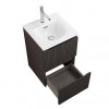 BelBagno Тумба с раковиной Uno mini 40 подвесная Темно-Серый матовый с раковиной BB-8099-3-40