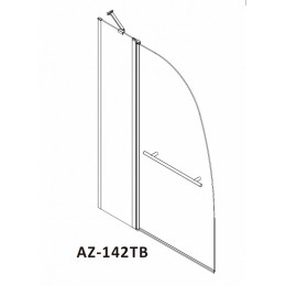 Azario  Шторка на ванну AZ-142TB