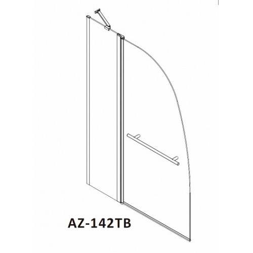 Azario  Шторка на ванну AZ-142TB