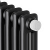 Трубчатый дизайн-радиатор Royal Thermo Insignia VC2180 8 секций, черный, нижнее подключение