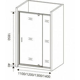 Good Door Душевое ограждение ORION WTW-PD-130-G-CH