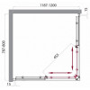 BelBagno Душевой уголок UNO-AH-2-120/80-C-Cr