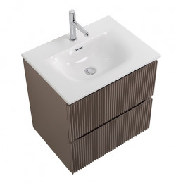 BelBagno Тумба с раковиной Uno 60 подвесная Бежевый матовый с раковиной BB-8099-60