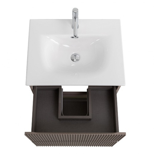 BelBagno Тумба с раковиной Uno 60 подвесная Бежевый матовый с раковиной BB-8099-60