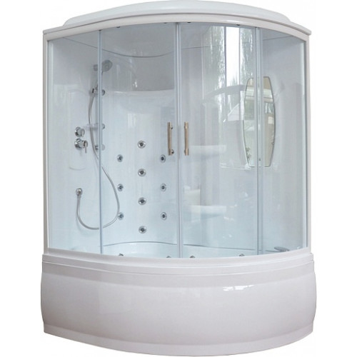 Royal Bath Душевая кабина ALP RB 170ALP-T-L 170x100 L с г/м стекло прозрачное профиль белый