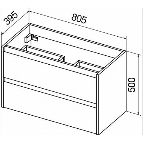 BelBagno Тумба с раковиной KRAFT 39 800 Rovere Nebrasca Nature