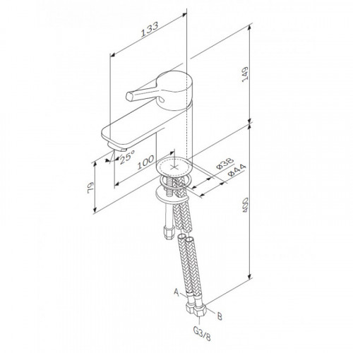 Смеситель для раковины Am.Pm X-Joy F85B02100 хром