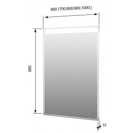 Зеркало Aquanet Палермо NEW 8085 LED 00249352