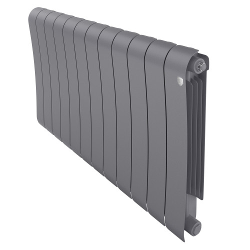 Радиатор биметаллический Royal Thermo Infinity 500 Silver Satin 12 секций, боковое подключение