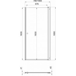 Triton Душевая дверь в нишу Уно 80x185