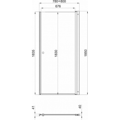 Triton Душевая дверь в нишу Уно 80x185