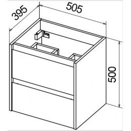 BelBagno Тумба с раковиной KRAFT 39 500 Bianco Opaco