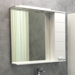 Зеркальный шкаф Comforty Модена М-90 00-00001641 белый матовый