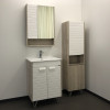 Зеркальный шкаф Comforty Клеон-60 00-00002045 белый / дуб дымчатый