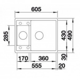 Кухонная мойка Blanco Metra 6-F, антрацит