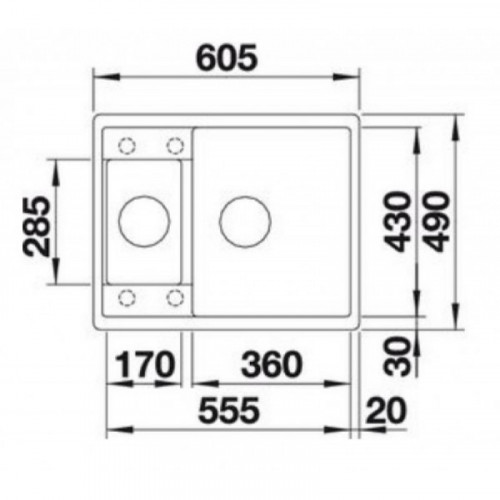 Кухонная мойка Blanco Metra 6-F, антрацит