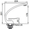 Смеситель для раковины Ledeme L1055B-24 чёрный